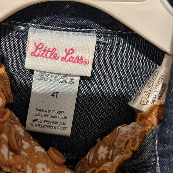 Kids Little Lass dress with jeans vest - Picture 3 of 5